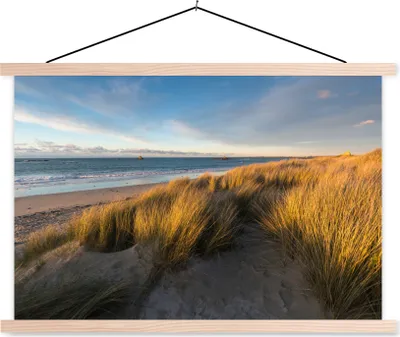 Produktbild von MuchoWow® Textilposter Düne - Strand - Meer 60x40 cm mit holzfarbenen Rahmen - Bilder
