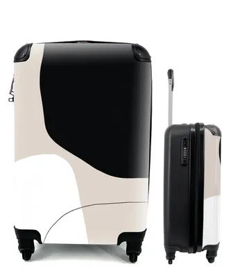 Produktbild von MuchoWow® Koffer Handgepäck Trolley Rollkoffer Kleine Reisekoffer mit 4 Rollen - Formulare - Abstrakt - Gestaltung - Cabin Size < 55x40x23 cm & 55x40x20 cm - Fotokoffer - Kabinenkoffer - Boardgepäck - Reise-Box - Reisekoffer - Reisegepäck - Koffer mit Bild - Trolley für Kinder