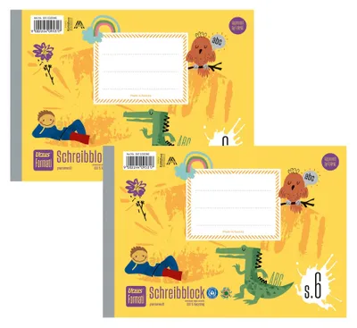 Zdjęcie produktu dla Formatowany notes A5, format poziomy, 2 zeszyty, każdy po 20 kartek w linie