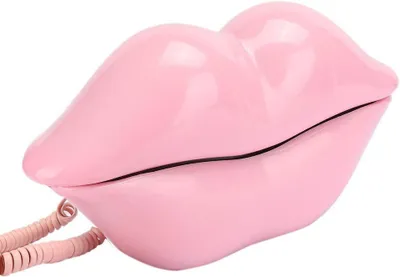 Productafbeelding van Creatieve Telefoon - Lippen Vorm - Huis Decoratie - Uniek Cadeau Idee - 23 x 13 x 8 cm - Roze