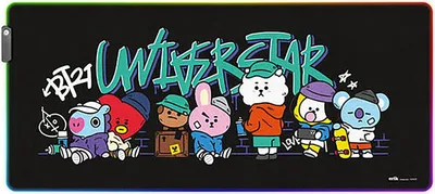 Zdjęcie produktu dla BT21 - Mata gamingowa / na biurko XXL z podświetleniem LED (90 x 40 cm)