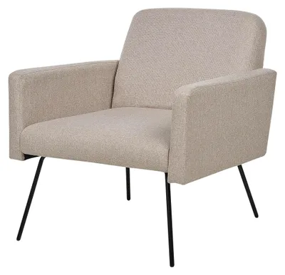 Produktbild von Sessel aus Cord in Dunkelgrün mit schwarzem Metallgestell im Retro-Design