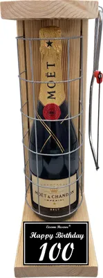 Produktbild von Moet - 100 Happy Birthday - Eiserne Reserve Gitterkäfig Geschenk 100. Geburtstag