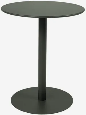 Produktbild von sweeek - Runder Bistro-Gartentisch aus Stahl für 2 Personen - Khaki
