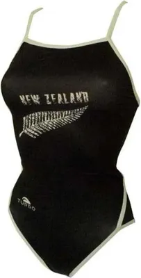 Image de Turbo New Zealand Thin Strap Maillot de bain noir 9-10 ans Filles Noir 9-10 ans