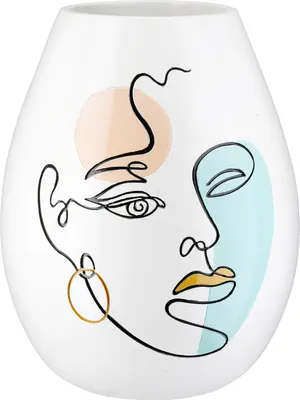 Produktbild von Casablanca by Gilde Vase bauchig Voir weiß H. 28 cm, 58141