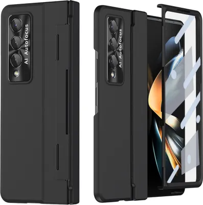 Image de Etui pour Samsung Galaxy Z Fold 3 5G, étui PC rigide et fin avec protection de la charnière et protection de l'écran noir