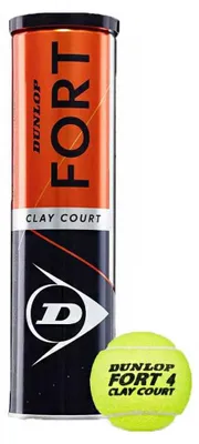Obrázok produktu pre Dunlop - „Fort“ tenisové loptičky  4-balenie  antukový kurt MR78683 (jednotná veľkosť) (zelená)