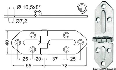 Produktbild von Scharniere 2,5 mm Osculati 38.444.00