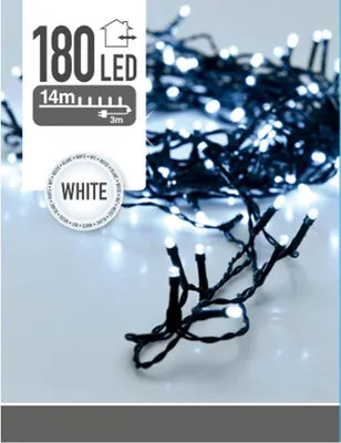 Produktbild von LED-Lichterkette, 180 LEDs, kaltweiß, 230V, IP44, Innen/Außen