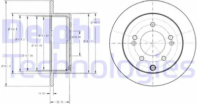 Produktbild von 2x DELPHI Bremsscheibe BG4327 für KIA SOUL (AM) CERATO II Stufenheck (TD) 63 8mm