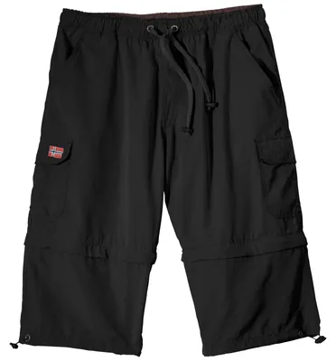 Produktbild von Abraxas Zipp-off-Bermuda schwarz Übergröße