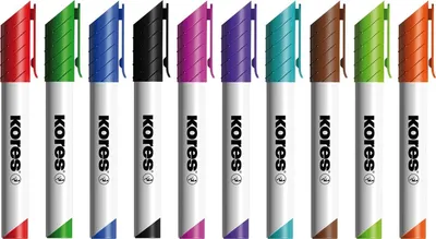 Produktbild von Kores Whiteboard Marker K MARKER XW2 Keilspitze 10er Etui