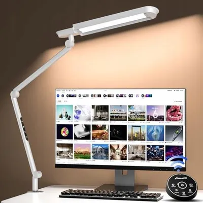 Zdjęcie produktu dla Lampa biurkowa LED 1100 lm ściemnialna 3000 5500K z zaciskiem do biura