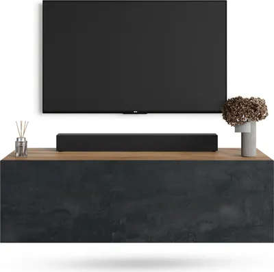 Produktbild von WEST TV Schrank 100 cm Fernsehtisch Sideboard, hängend oder stehend TV Möbel