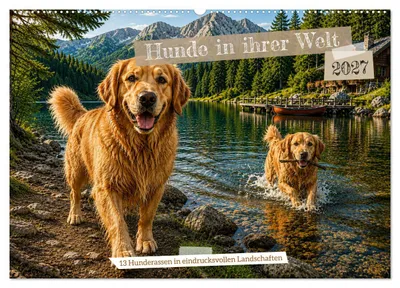 Produktbild von Hunde in ihrer Welt (Wandkalender 2027 DIN A2 quer), CALVENDO Monatskalender