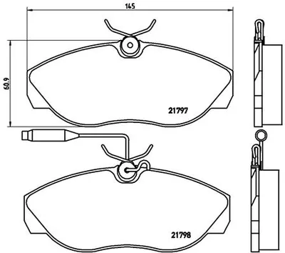 Produktbild von Brembo Bremsbelagsatz, Scheibenbremse Vorderachse P 23 068