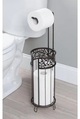 Produktbild von Toilettenpapierhalter Bad Stand bronze Klopapierhalter WC Rollenhalter mDesign