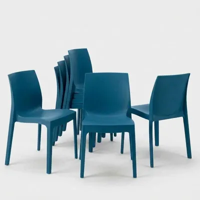 Produktbild von 22er Set Rome Grand Soleil stapelbare Stühle aus Polypropylen - Blau