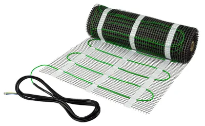 Produktbild von Elektrische Fußbodenheizung, 10 m² - Selbstklebende Heizmatte - 150 Watt/m² - Für Fliesen