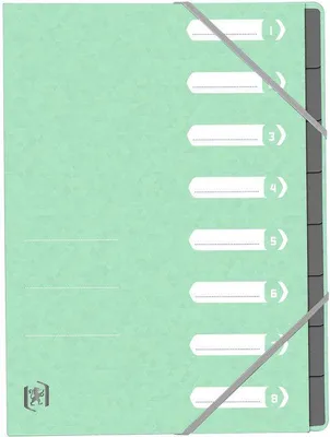 Immagine prodotto di Blocco di cartelline A4, 8 scomparti, con copertina, colori pastello