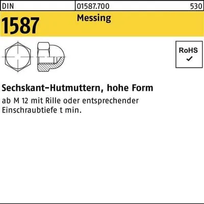 Produktbild von Reyher  1587 MS Hutmuttern M 4 (1000 Stück)