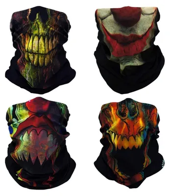Produktbild von Multifunktionstuch 8 Stück atmungsaktiv Polyester 50x25 cm für Outdoor Sport