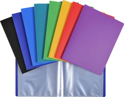 Produktbild von Exacompta 10x Sichtmappe PP 20 Hüllen 18x23 cm für Unterlagen A5 sortiert 88210E