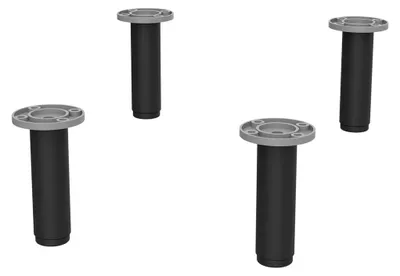 Produktbild von 4er Set Möbelfüße 100 mm Mattschwarz