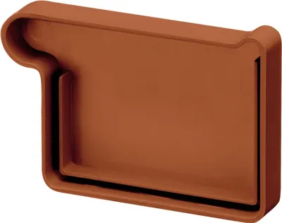 Produktbild von INEFA Dachrinnen Endstück Kastenrinne PVC NW83 / 83mm, links Braun Dachrinnenzubehör, einfache Steckmontage,  Germany