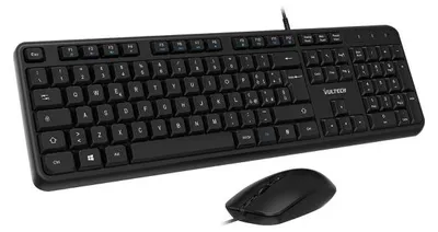 Zdjęcie produktu dla Vultech KM-811, Przewodowa, USB, Membranowa, QWERTY, Czarny, Dołączona myszka