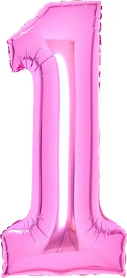 Produktbild von AMSCAN 9914041 Folienballon XL Zahl 1 - 63 cm, pink