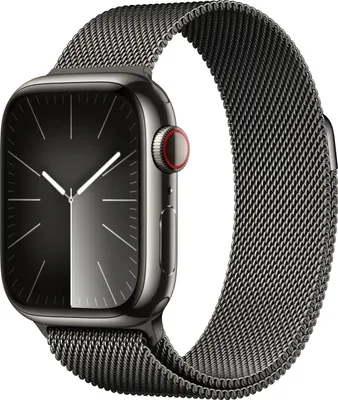 Produktbild von Apple Watch 9 Cell 41mm Edelst. Graphit Milanese Loop