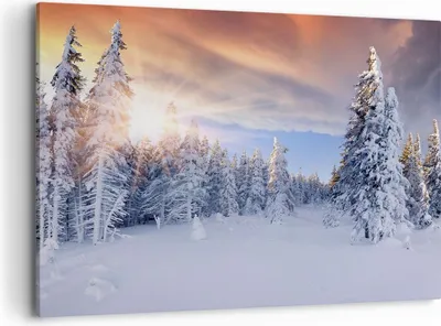 Produktbild von Bild auf Leinwand - Leinwandbild - Abenteuer alpen winter schnee - 120x80cm - Wand Bild - Wanddeko - Leinwanddruck - Bilder - Kunstdruck - Wanddekoration - Leinwand bilder - Wandkunst - AA120x80-2433