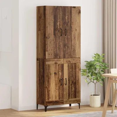 Obrázek produktu pro vidaXL Highboard old wood 69,5 x 34 x 180 cm materiál na bázi dřeva