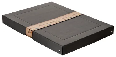 Immagine prodotto di Scatola portaoggetti nera, formato A3, 44 x 32 x 4 cm, con coperchio, cartone rivettata