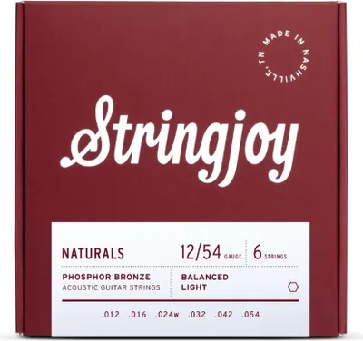 Produktbild von Stringjoy NB1254 NATURALS Phosphorbronze-Saiten für Akustikgitarren 12-54