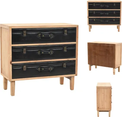Obrázek produktu pro vidaXL Zásuvková komoda z jedlového masivu 80x36x75 cm - Příborníky