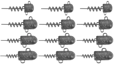 Produktbild von 12 Fox Rage Corkscrew Bullet Schraubköpfe - Bleikopf Set