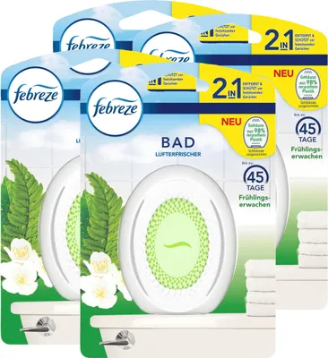 Produktbild von Febreze Bad Lufterfrischer Frühlingserwachen - Raumduft (4er Pack)