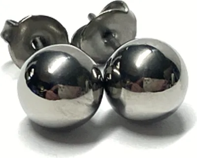 Produktbild von Ohrstecker TITAN Kugel 8mm Ohrring Titanstecker Klassiker Kugelstecker