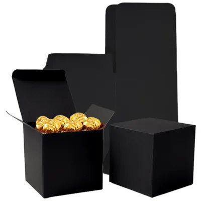 Produktbild von Kartonverpackungen, 10 x 10 x 10 cm - 50 Stück - Geschenkboxen mit Deckel - Einfach zusammenzubauen - Umweltfreundlich - Perfekt für Geschenke zu besonderen Anlässen