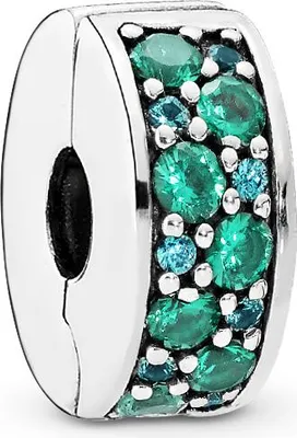 Produktbild von Pandora 791817MCZ Charm Clip Petrolfarben Sterling Silber