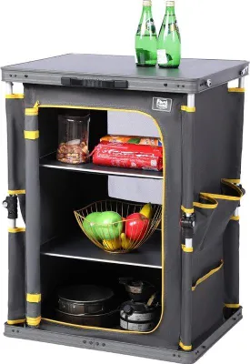 Obrázek produktu pro Skládací kempingová kuchyňka – 60 x 50 x 80 cm – šedá