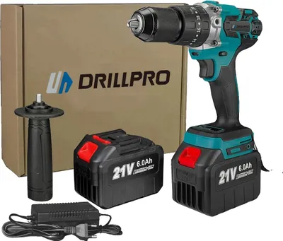 Obrázek produktu pro Elektrická vrtačka, bezkartáčový motor, funkce 3 v 1, 2 baterie