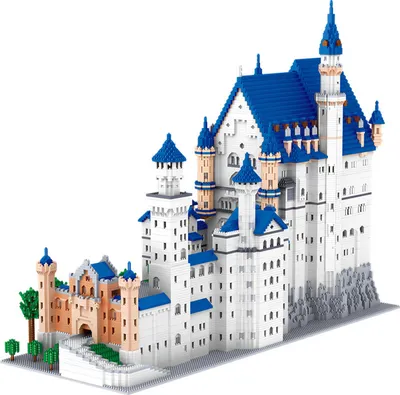 Produktbild von Berühmte deutsche Attraktion Schloss Neuschwanstein, deutsches Aschenputtel-Schloss, Mikrodiamant-Kleinpartikel-Bausteinmodell 11810PCS