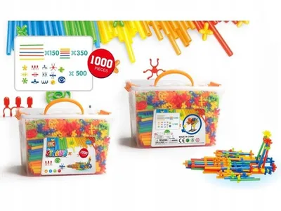 Obrázek produktu pro Konstrukční brčka, Kostky , Tyčinky 1000 El, K
