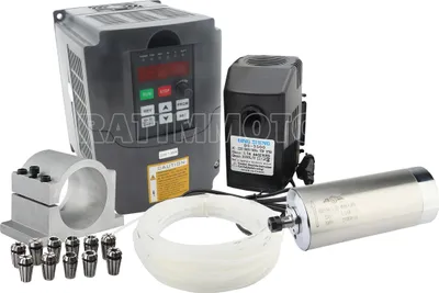 Produktbild von CNC-Spindelmotor-Kit, wassergekühlt, Frequenzumrichter, hohe Präzision