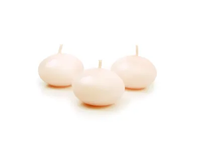 Image de Bougies flottantes, 4cm, paquet de 50, longue durée de combustion, mariage anniversaire , choix de couleurs:crème mat