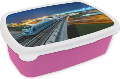 Produktbild von KitchenYeah® Lunchbox Brotzeit Brotdose 17x11 cm Zug am Abend Kinder Brotzeitdose - Lunchpaket - Brotkasten  - Sandwich Box